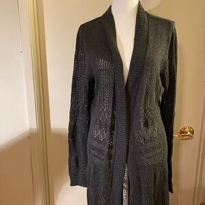 Grey Long Open Duster XL